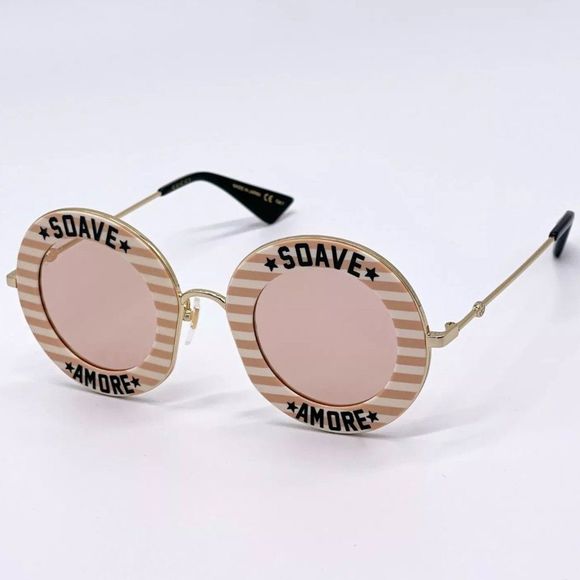 Sale! New Gucci Women's 44mm Nude Gold Sunglasses! - Picture 8 of 8